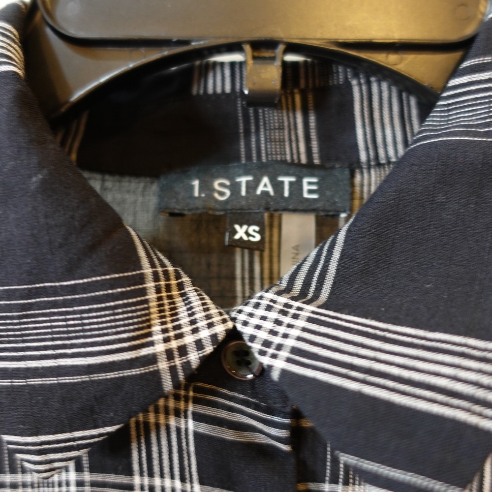 1.State Plaid Asymmetrical Dress with Tie Waist - Picture 7 of 13